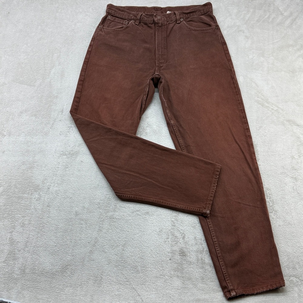 Vintage Levi's 550 Jeans Mens 36 Brown Relaxed Fit Tapered Leg 90s Made In USA